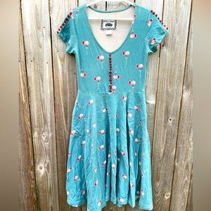 Effie’s Heart Alice in Wonderland ModCloth melting clock dress pockets buttons